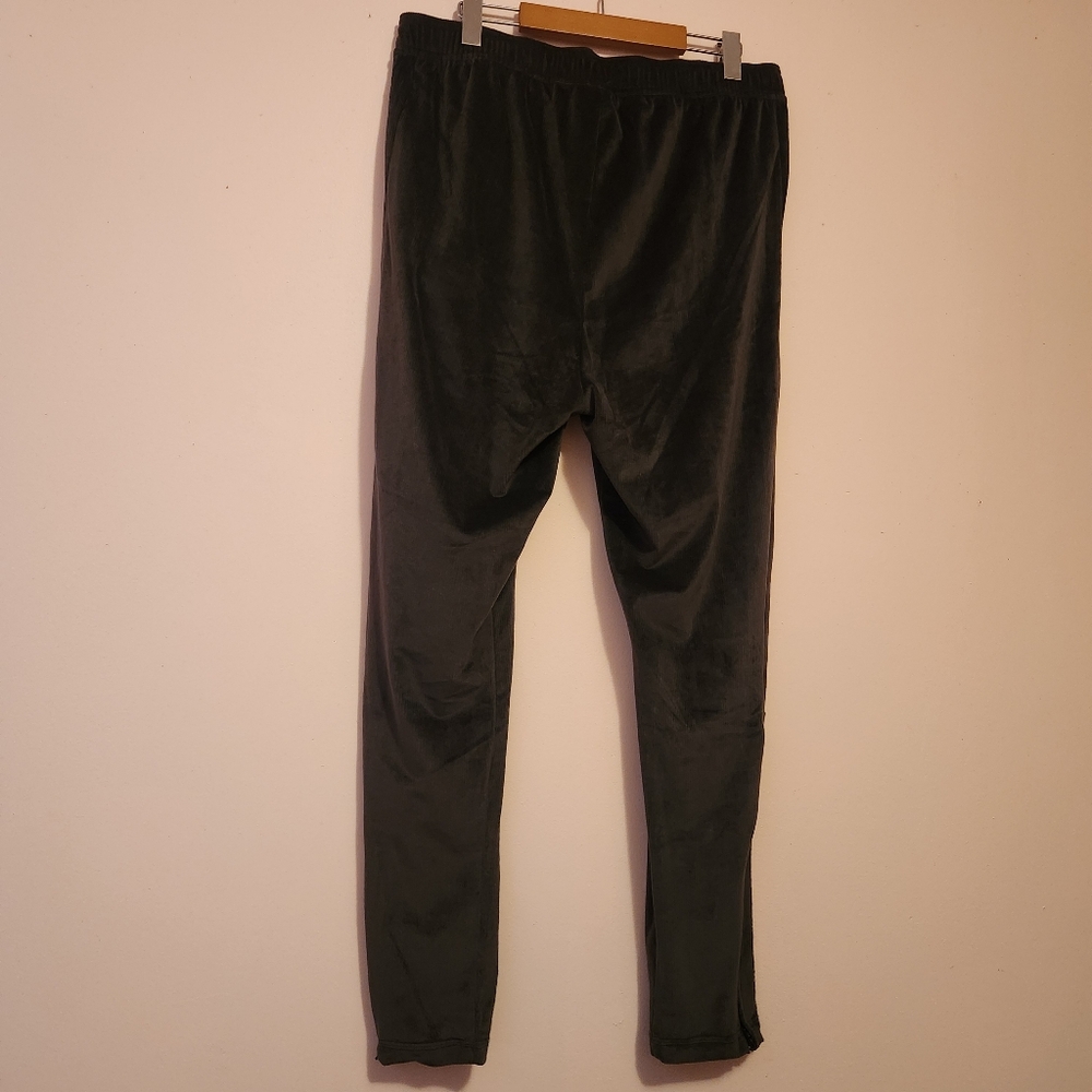 Adidas Tiro Cut 3-Stripes Velour Track Pants Black High Rise Velvet Corduroy L - Picture 8 of 11